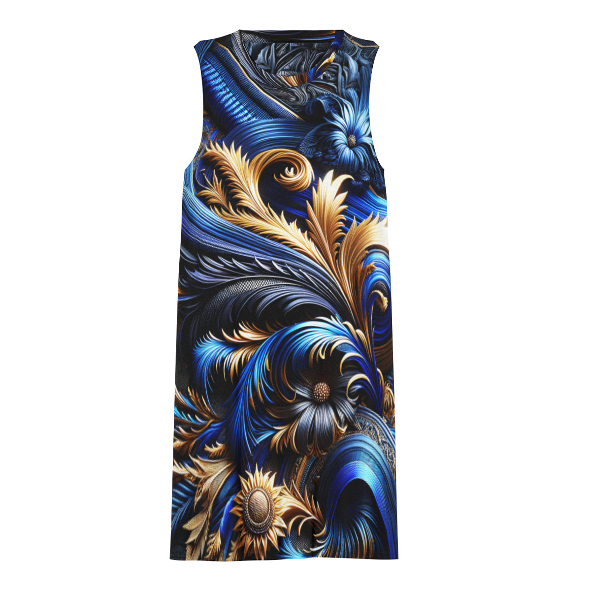 Royal Blue Women's Casual Dress | Polyester