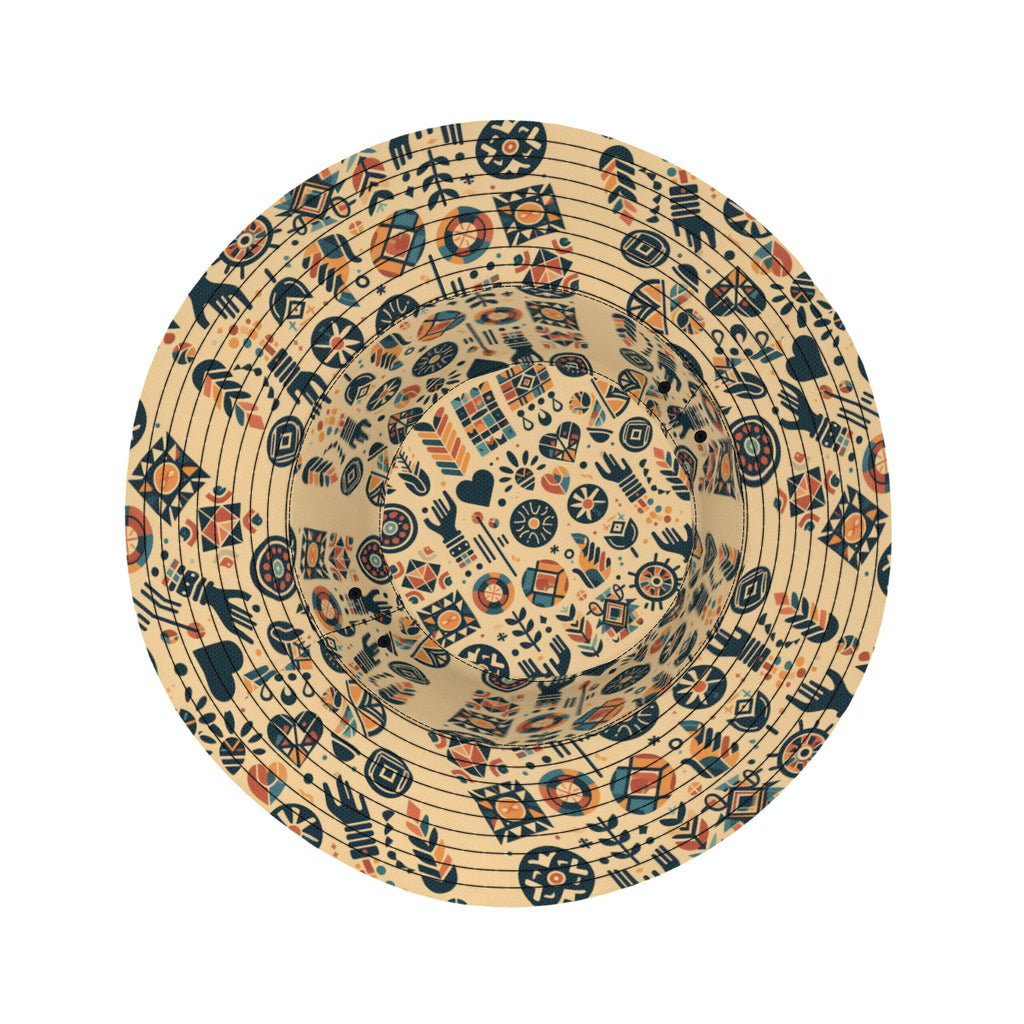 Abstract African Double-Sided Unisex Polyester Bucket Hat