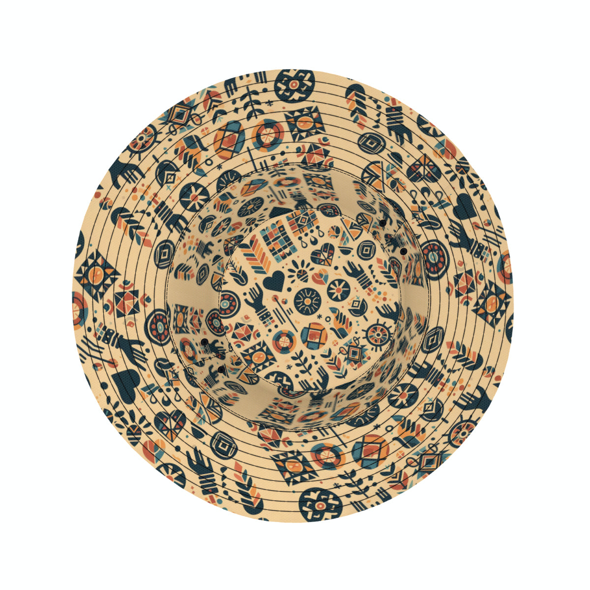Abstract African Double-Sided Unisex Polyester Bucket Hat