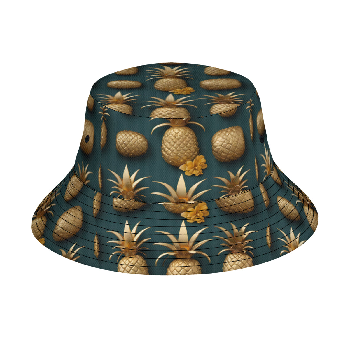 Pineapple Double-Sided Unisex Polyester Bucket Hat