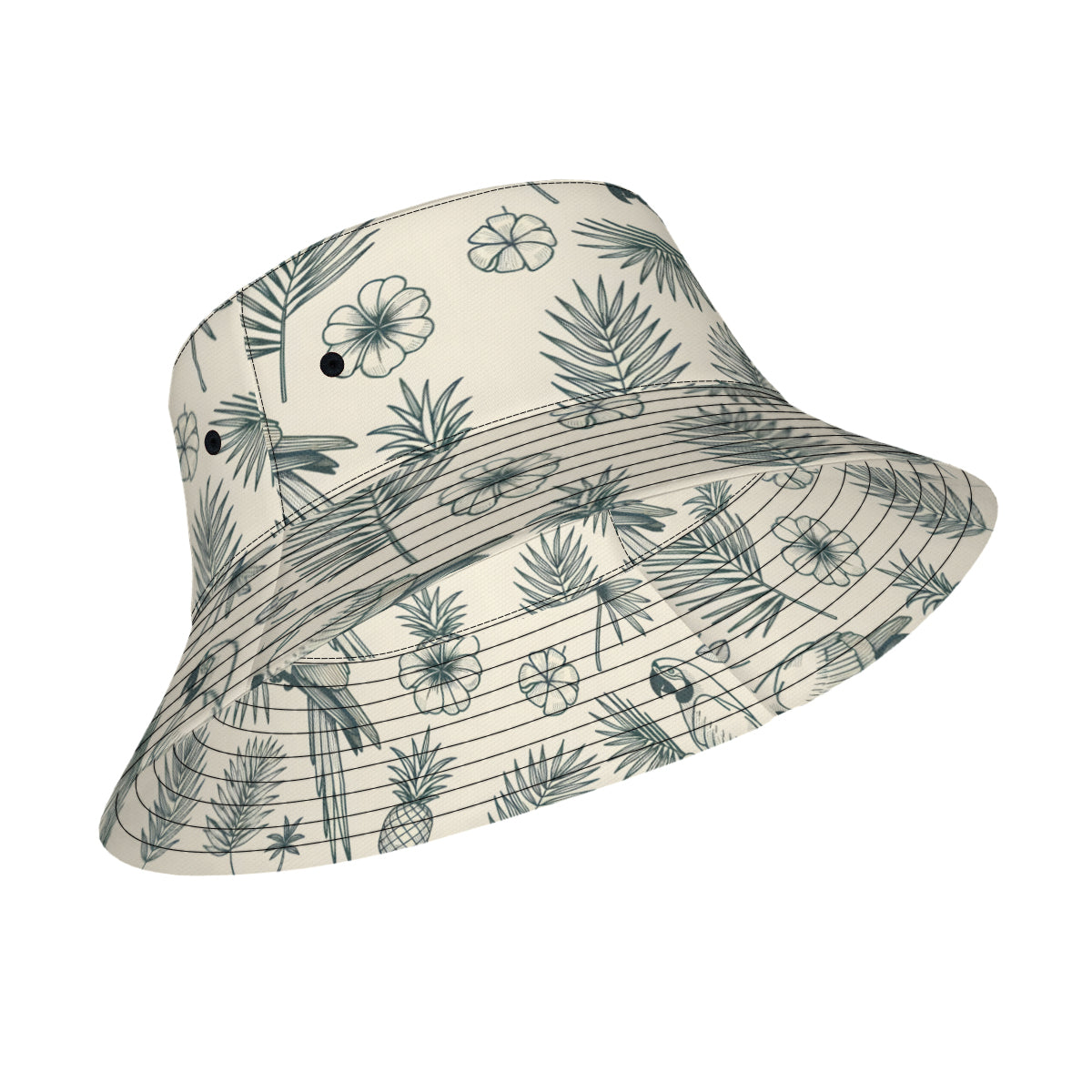 Tropical Double-Sided Unisex Polyester Bucket Hat