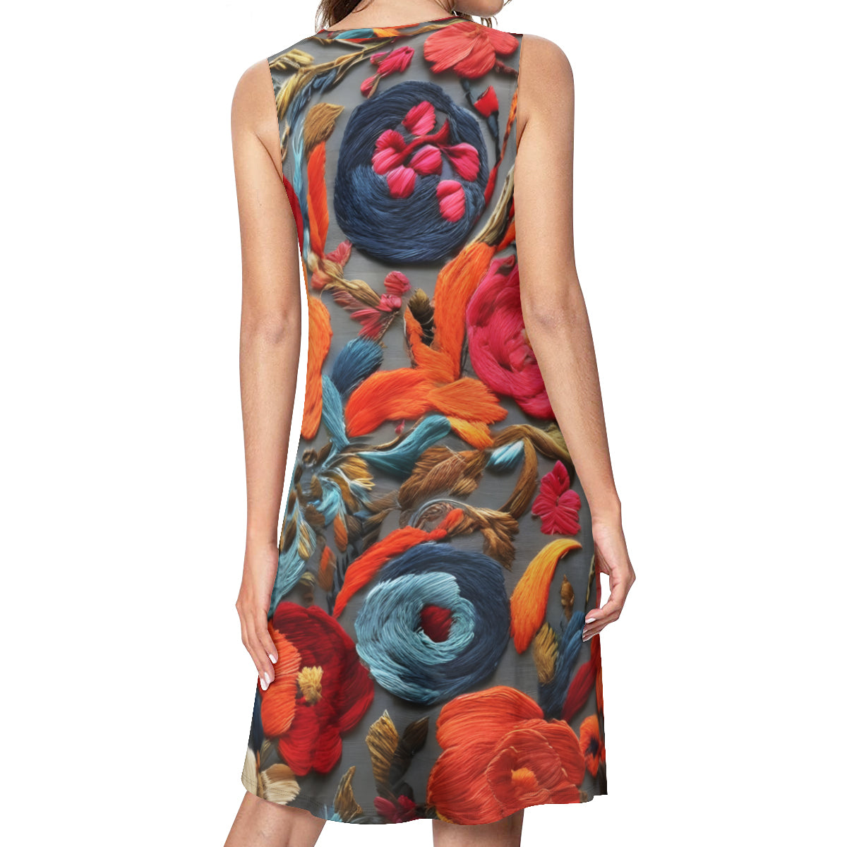 Thread Pattern Women's Casual Dress | Polyester