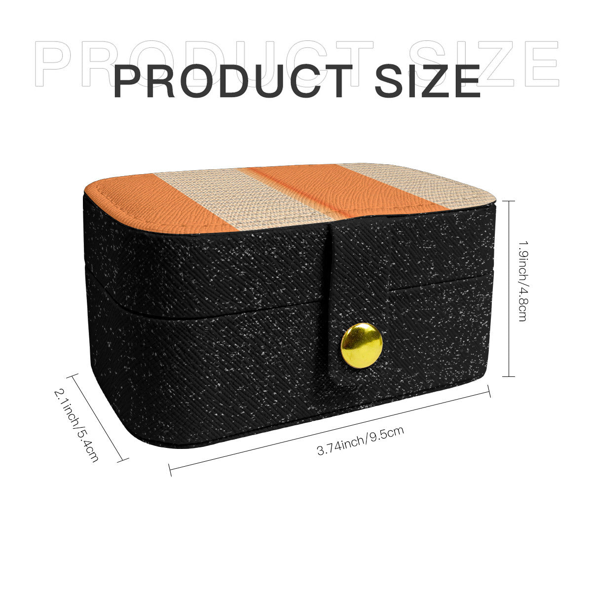 Orange Style Personalized Portable Jewelry Box