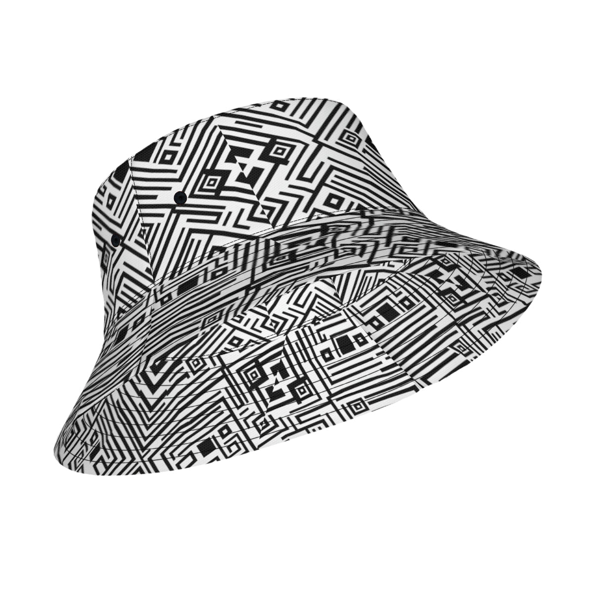 Black And White Double-Sided Unisex Polyester Bucket Hat