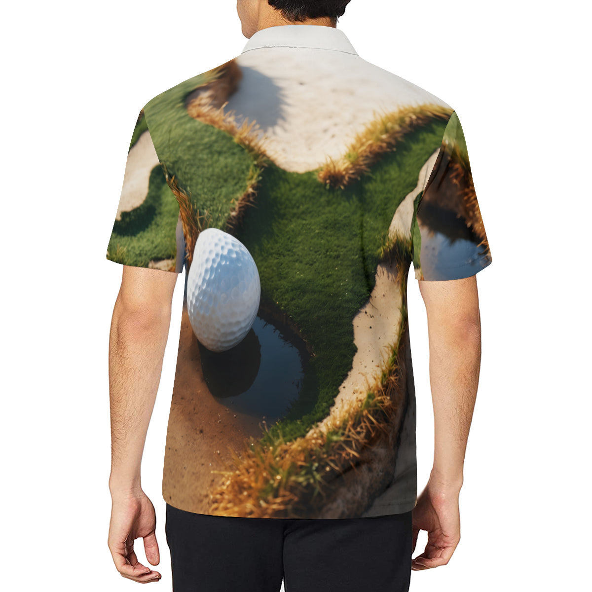 Golf Course Men's Premium European Size POLO Shirt | 95% Polyester+5% Spandex