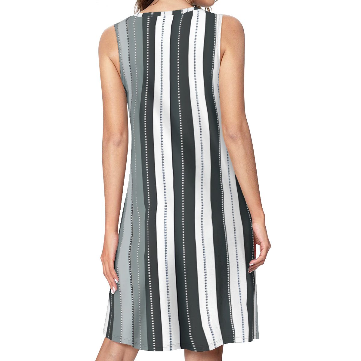 Minimalistic Stripes Women's Casual Dress | Polyester