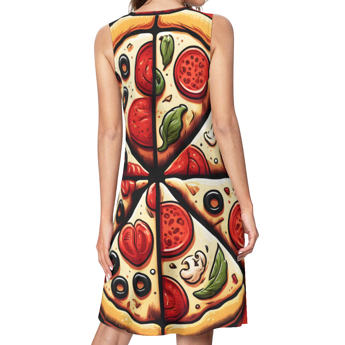 Pizza Slices Women's Casual Dress | Polyester