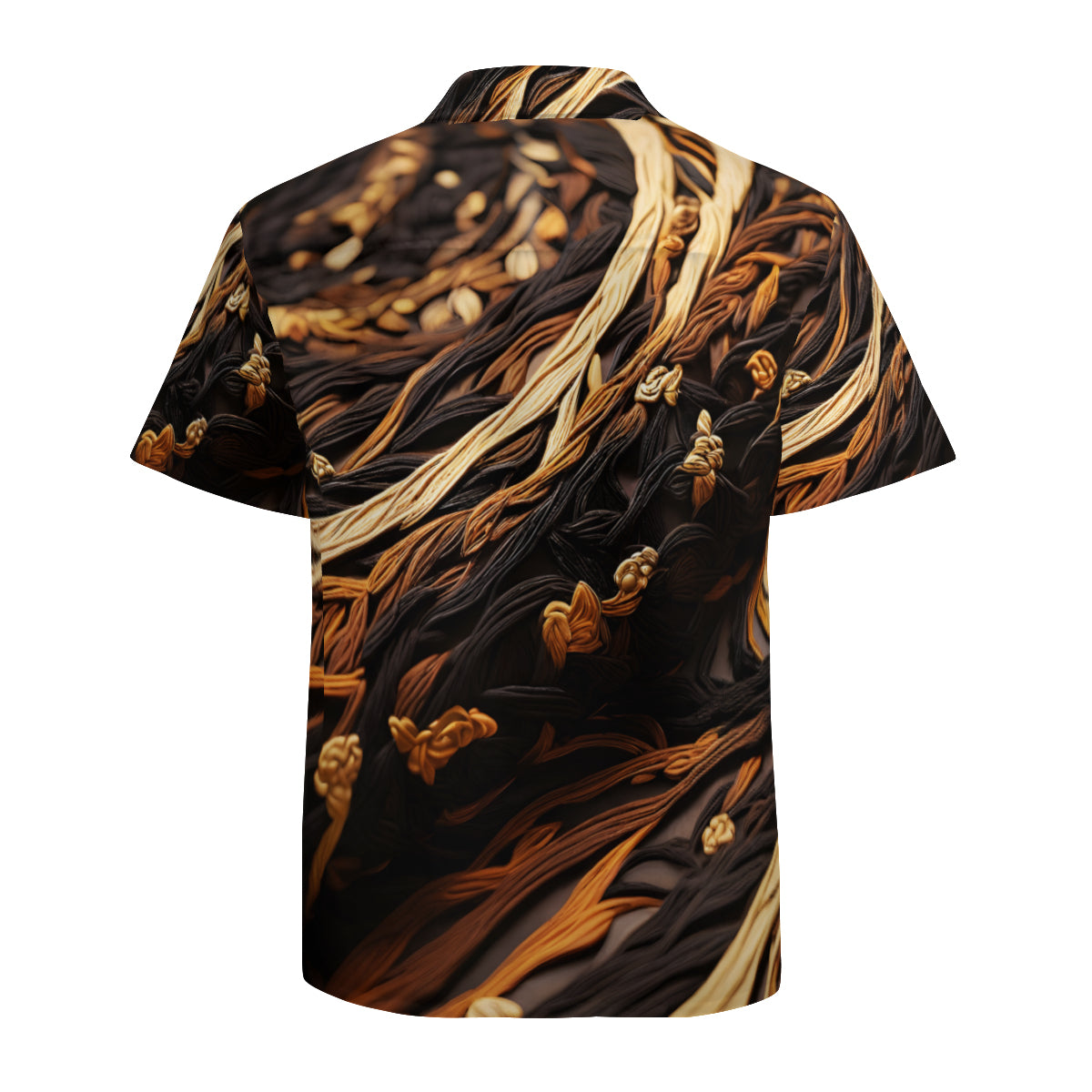 Interwoven Thread Design Short Sleeves Men's Shirt