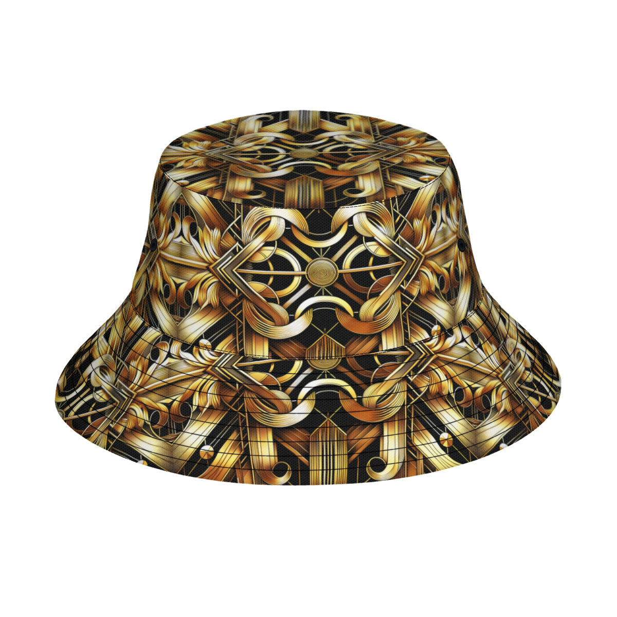 Golden Pineapple Double-Sided Unisex Polyester Bucket Hat