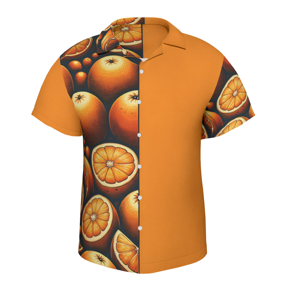 Orange Short Sleeves Men's Shirt