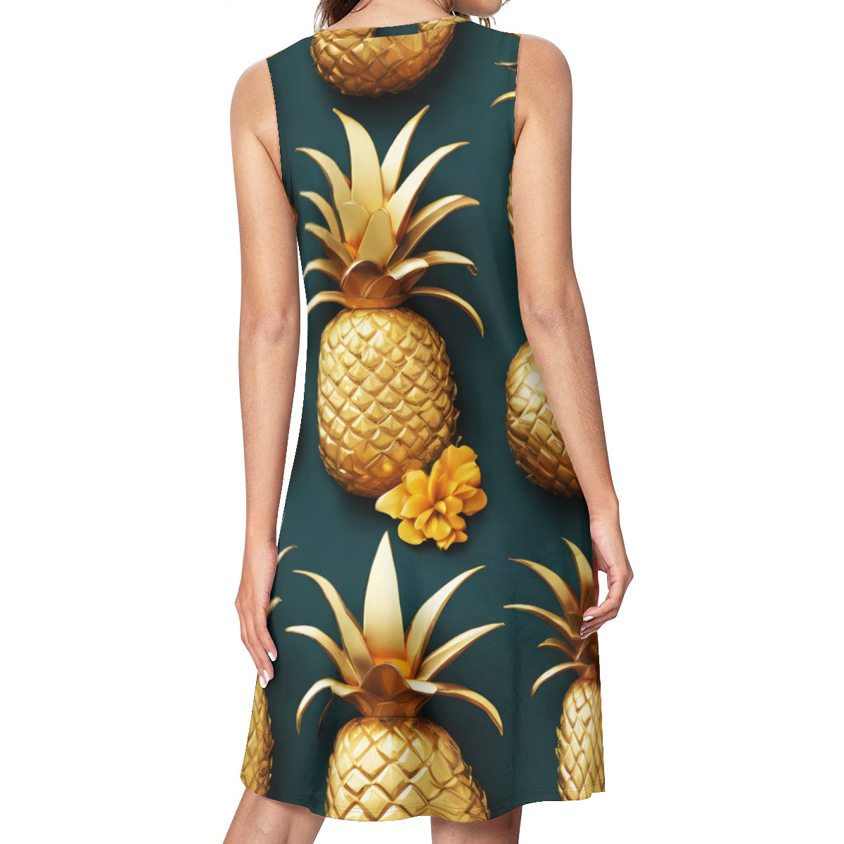 Pineapple Women's Casual Dress | Polyester