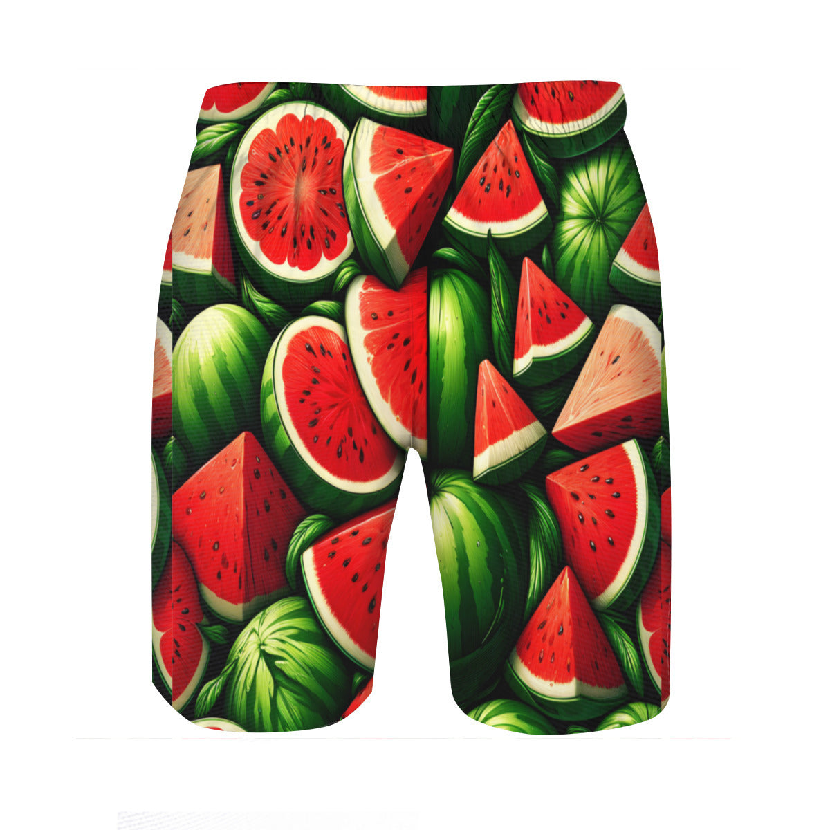 Watermelon Men's Beach Shorts (Not Mesh Lined) | Polyester