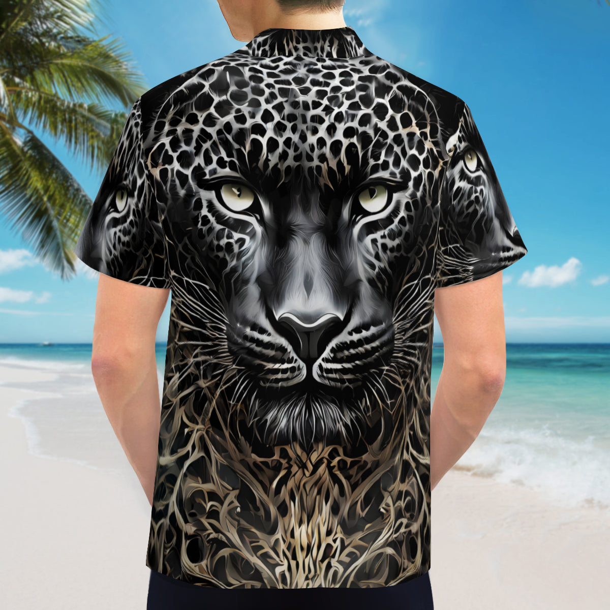 Leopard Short Sleeves Men's Shirt