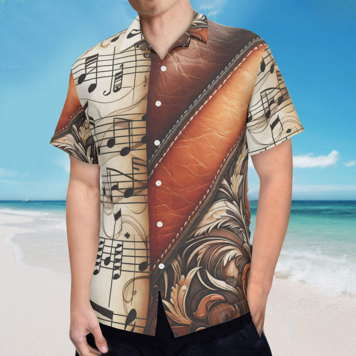 Musical Leather Harmony  Short Sleeves Men's Shirt