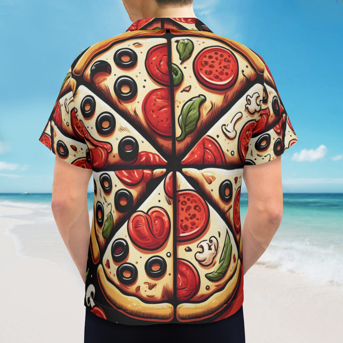 Pizza Slices Short Sleeves Men's Shirt