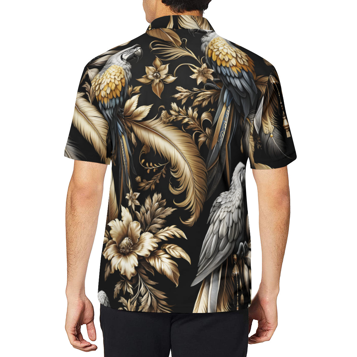 Parrot Men's Premium European Size POLO Shirt | 95% Polyester+5% Spandex