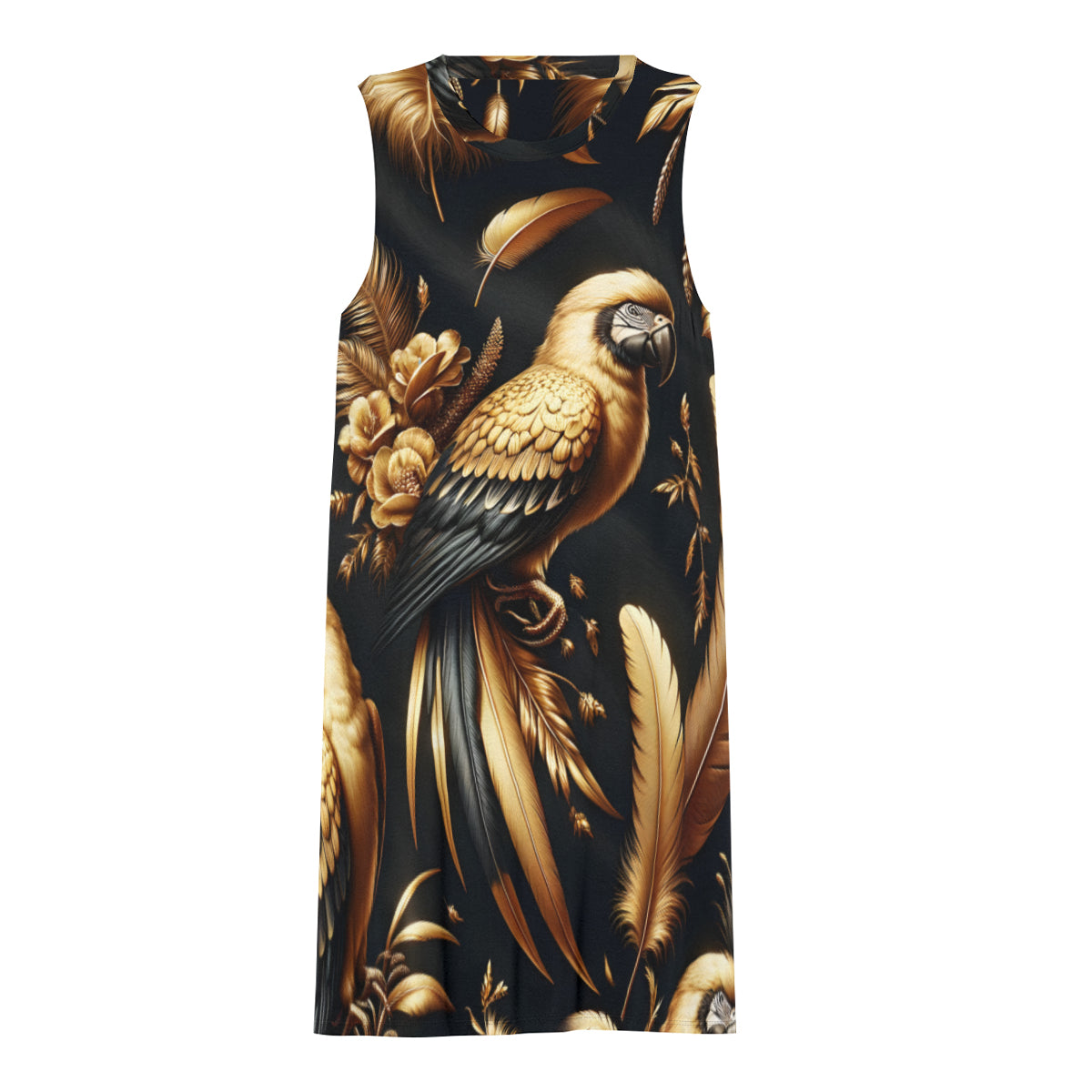 Golden Feathers Women's Casual Dress | Polyester