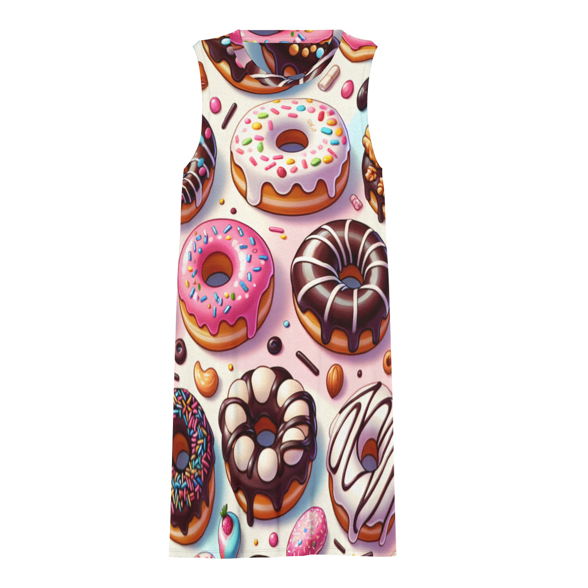 Donut Design Women Women's Casual Dress | Polyester