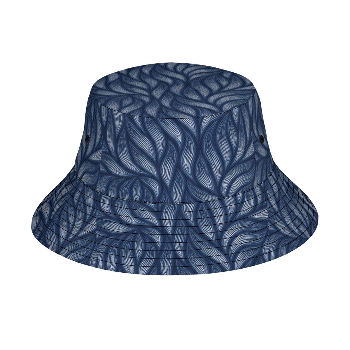 Abstract Denim Double-Sided Unisex Polyester Bucket Hat
