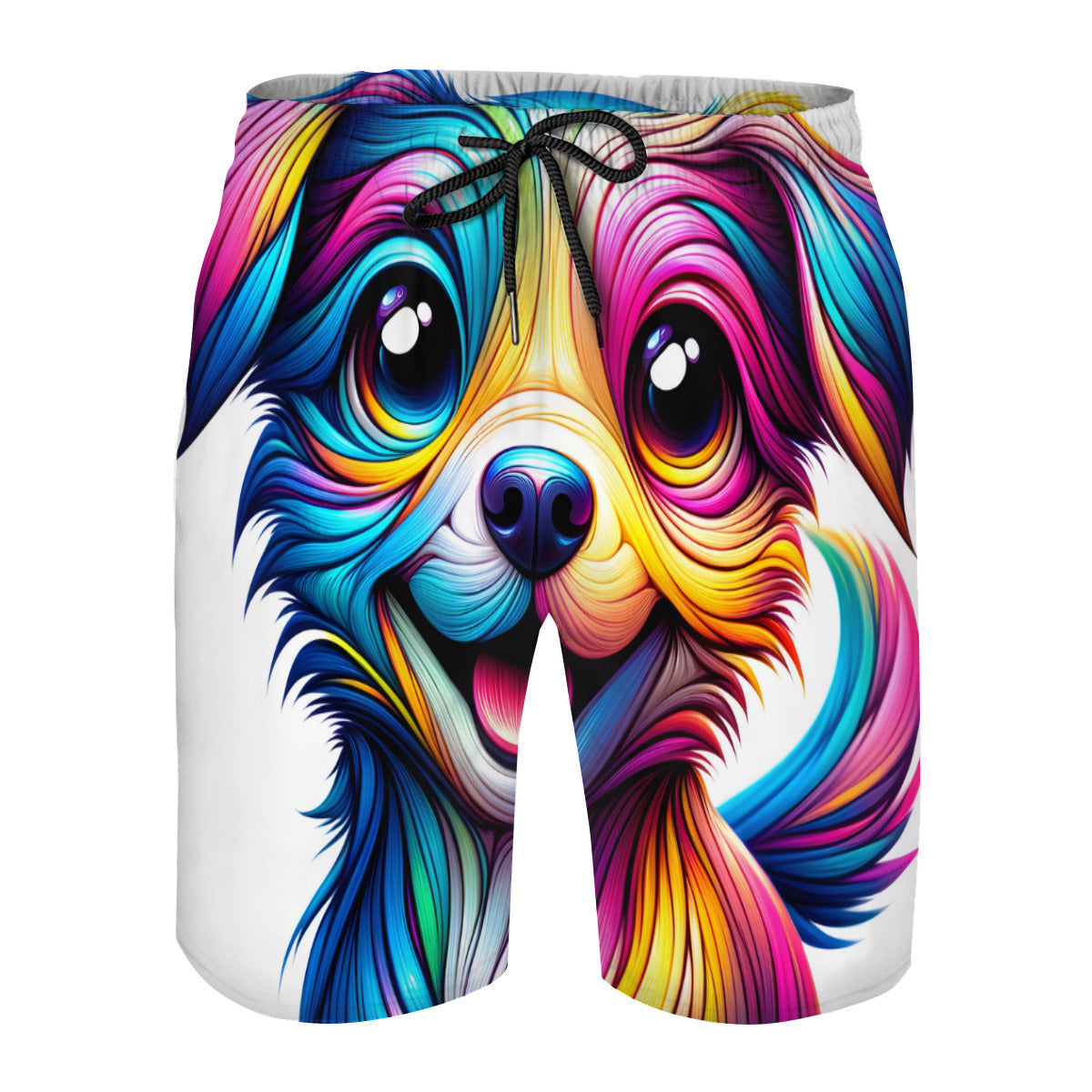 Colourful Dog Men's Beach Shorts (Not Mesh Lined) | Polyester