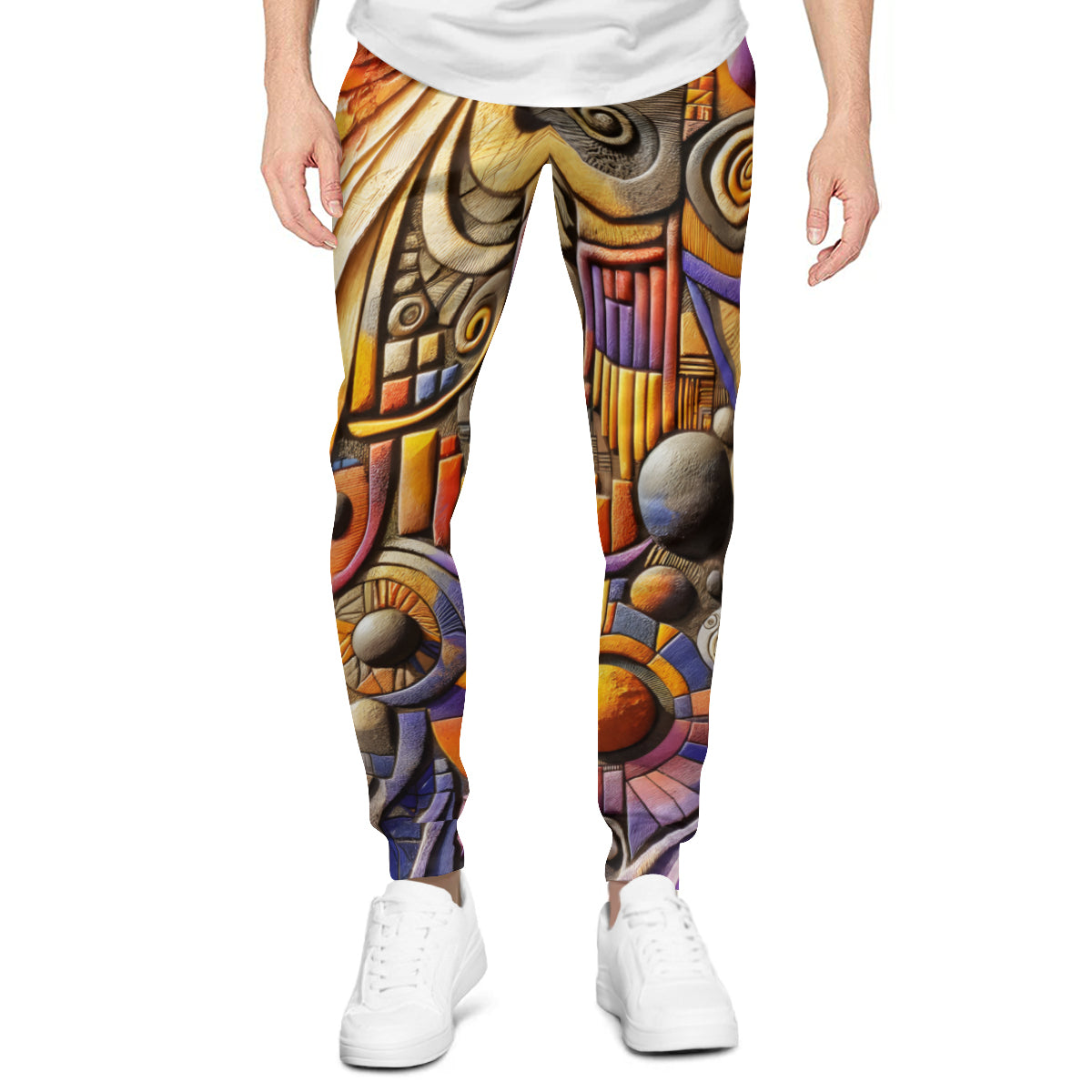 Textured Abstract Men's Adult Hoodie Set (Double-Layer Hood) | Health Fabric