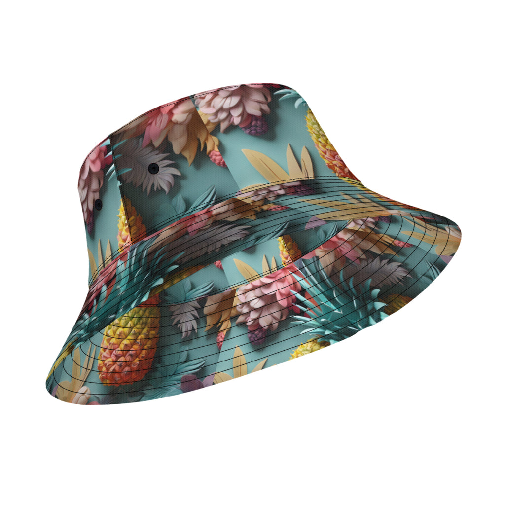 Pineapple Double-Sided Unisex Polyester Bucket Hat