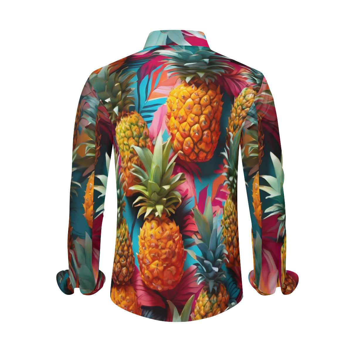 Pineapple Men's Classic Long-Sleeved Shirt | Polyester