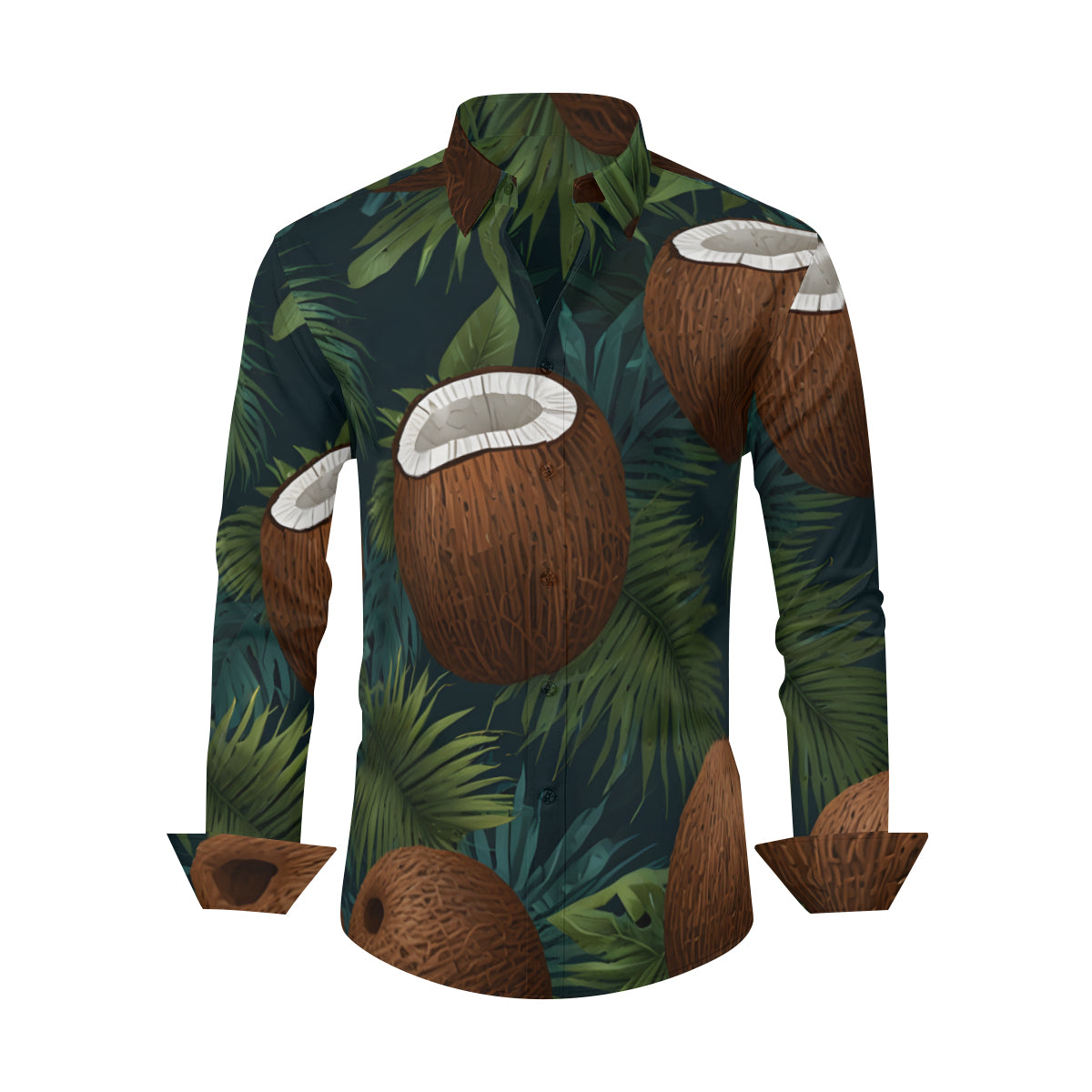 Tropical Coconut Long Sleeves Men's Shirt