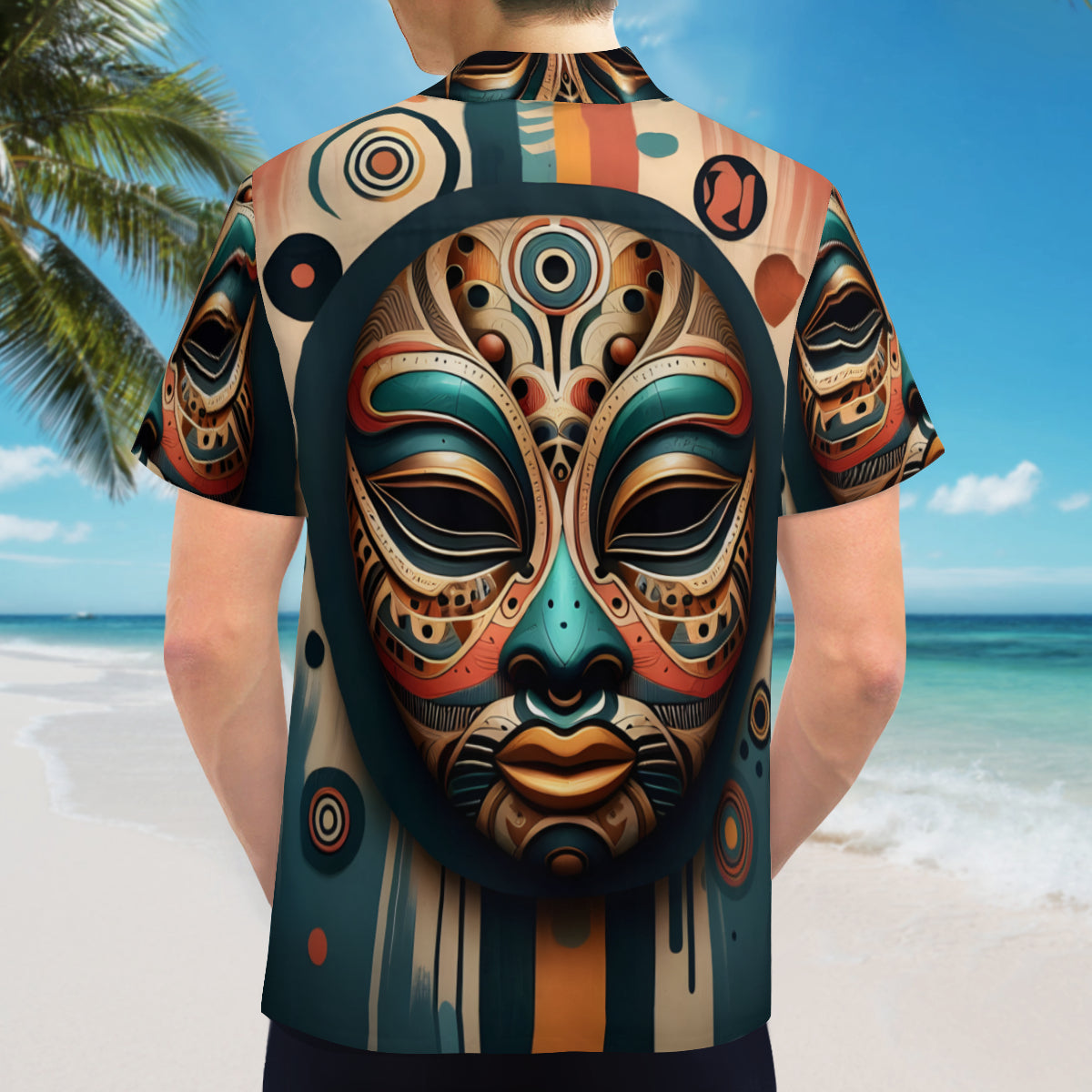 African Mask Short Sleeves Men's Shirt