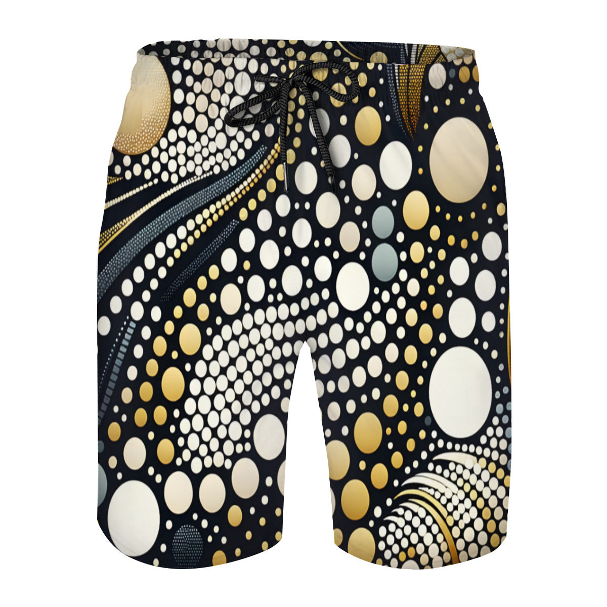 Abstract Dotted Men's Beach Shorts (Not Mesh Lined) | Polyester