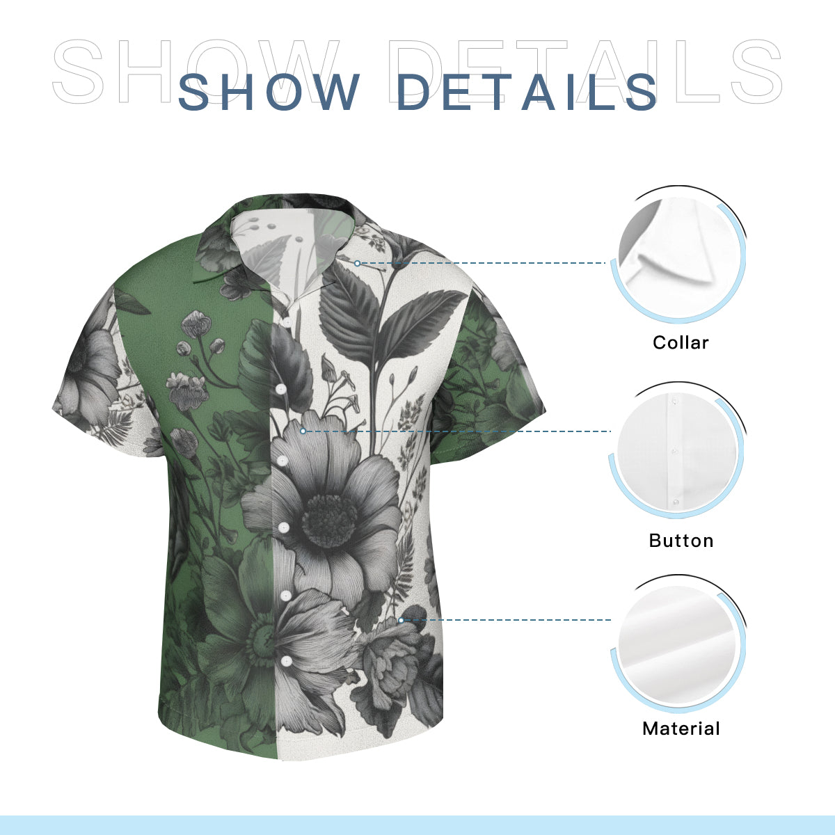 Botanical Short Sleeves Men's Shirt