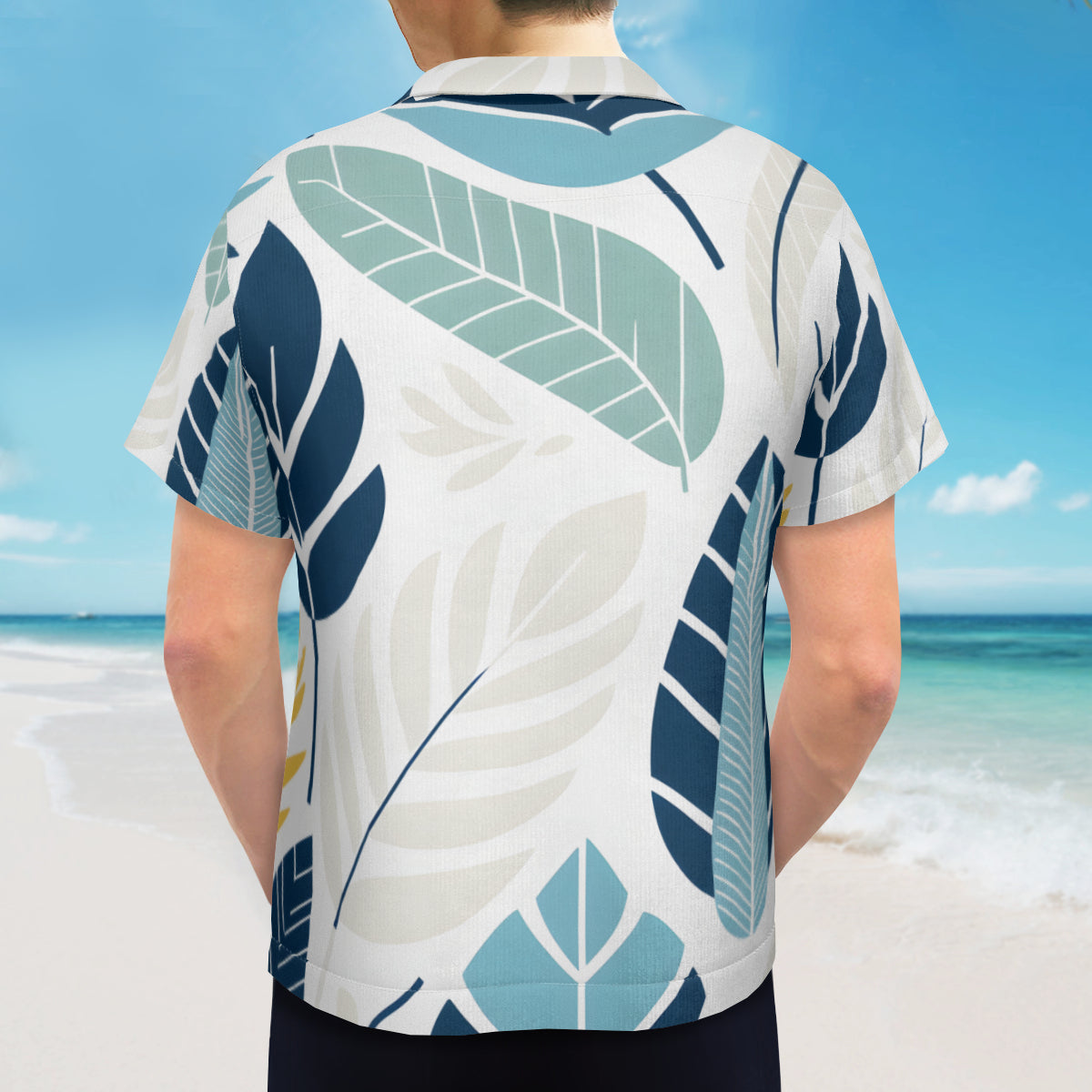 Tropical Leaf Short Sleeves Men's Shirt