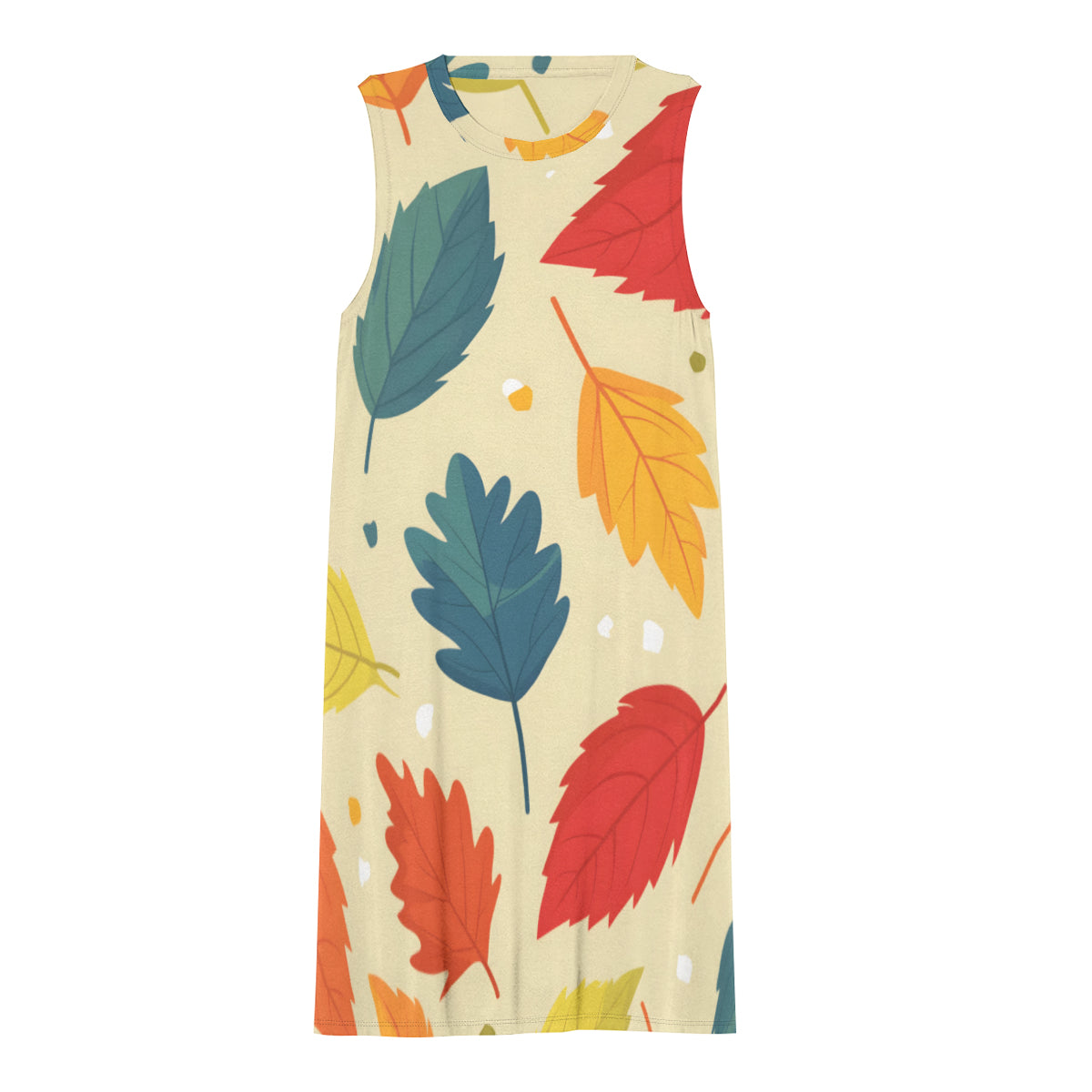 Autumn Pattern Women's Casual Dress | Polyester