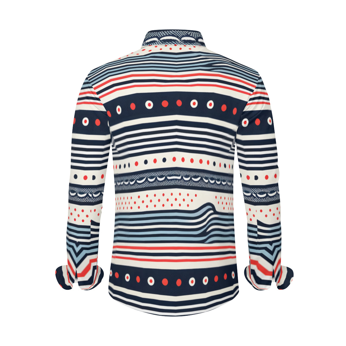 Stripes Design Long Sleeves Men's Shirt