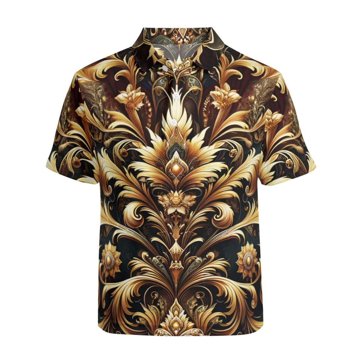 Elegant Gold Men's Premium European Size POLO Shirt | 95% Polyester+5% Spandex
