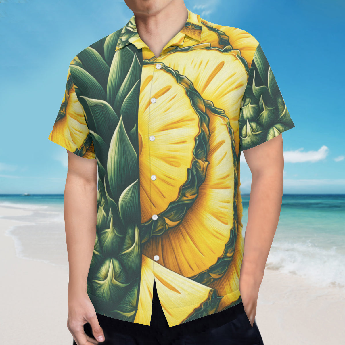 Pineapple Short Sleeves Men's Shirt