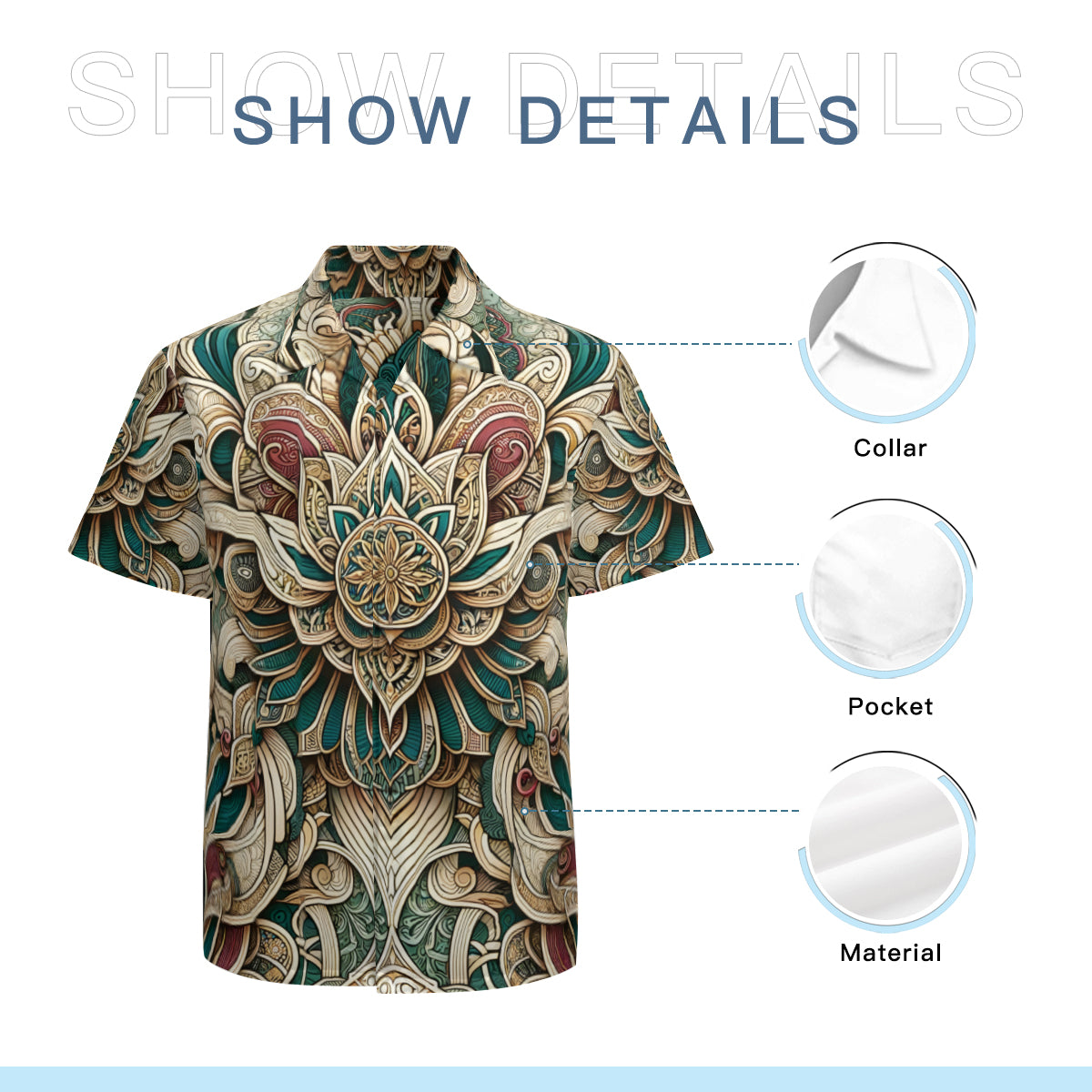 Intricate Luxury Pattern Short Sleeves Men's Shirt