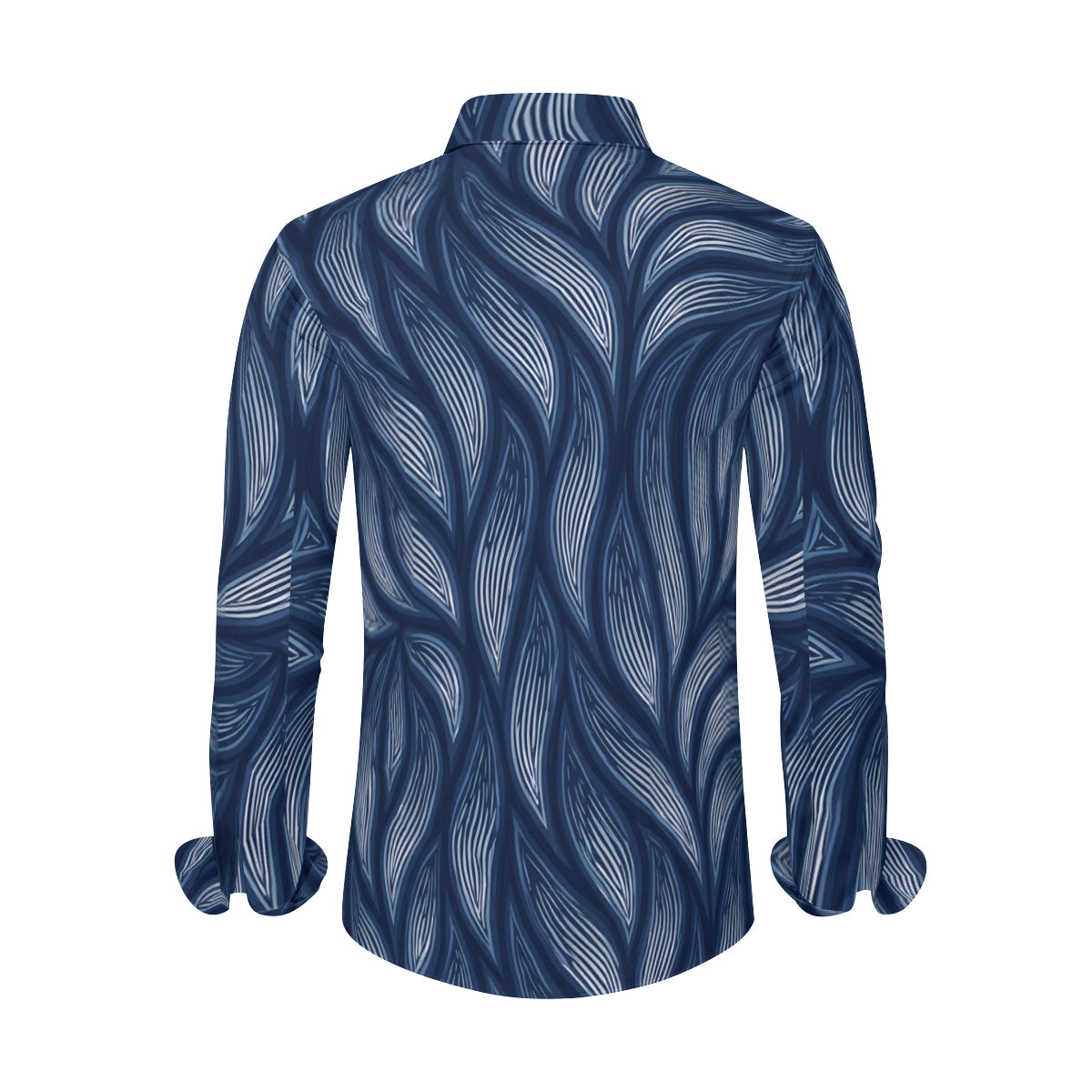 Abstract Denim Classic Long Sleeves Men's Shirt