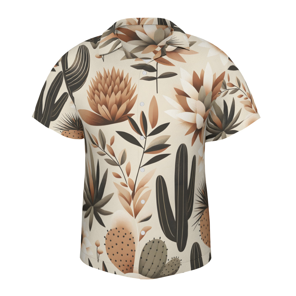 Minimalistic Floral Short Sleeves Men's Shirt