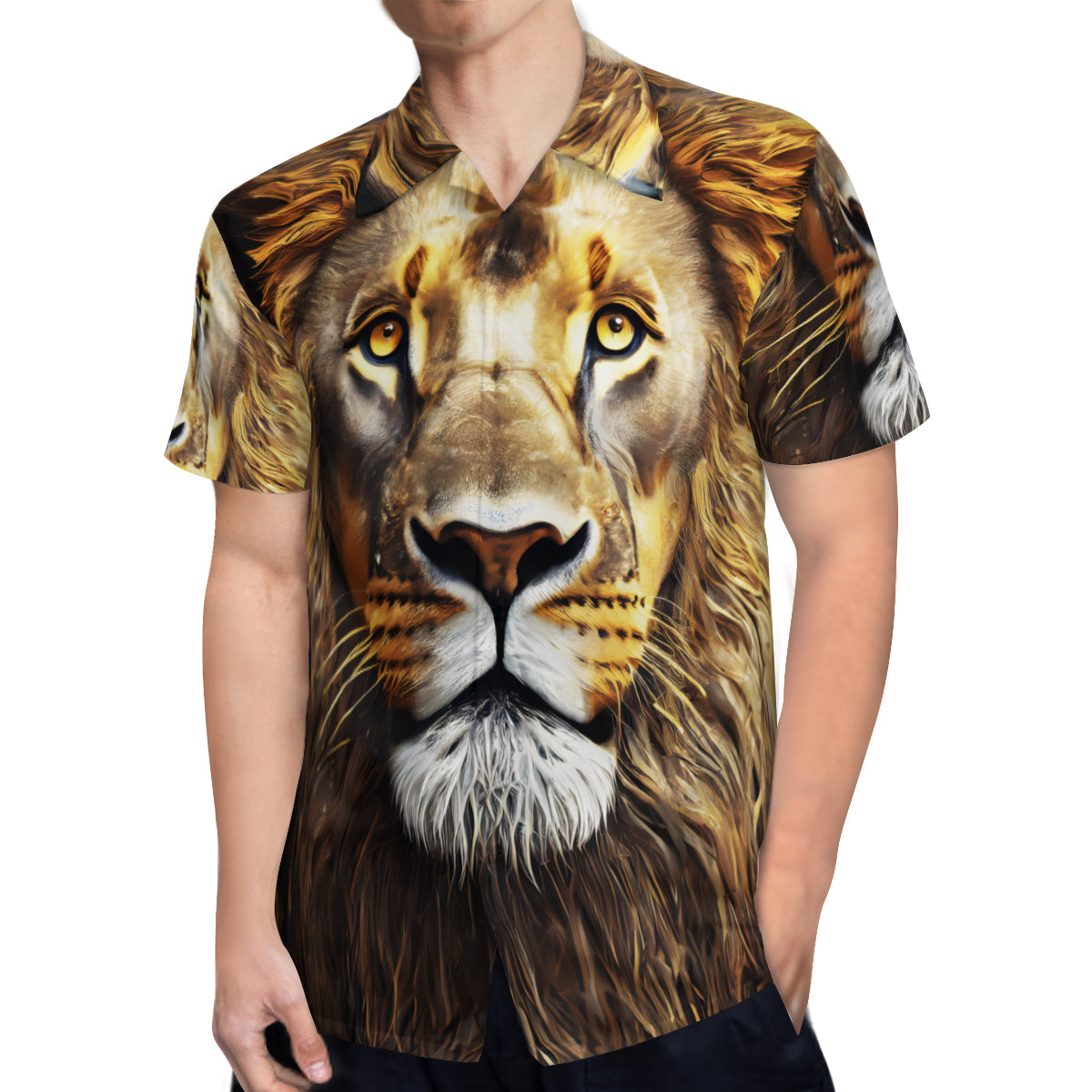 Lion Short Sleeves Men's Shirt