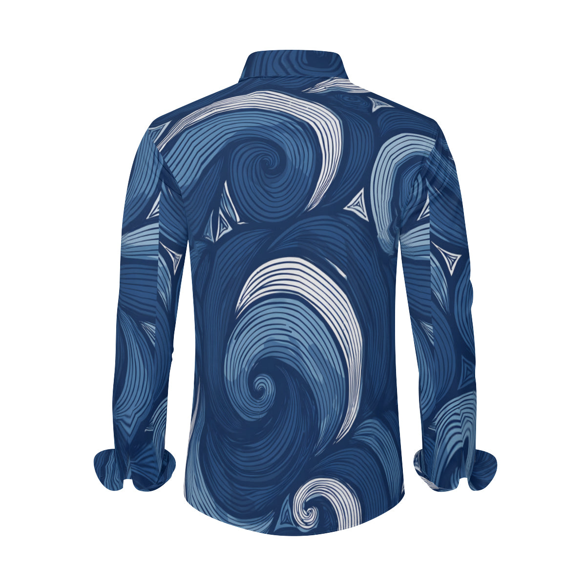 Abstract Denim Classic Long Sleeves Men's Shirt