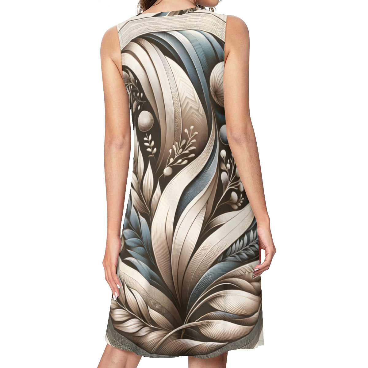 Abstract Women's Casual Dress | Polyester