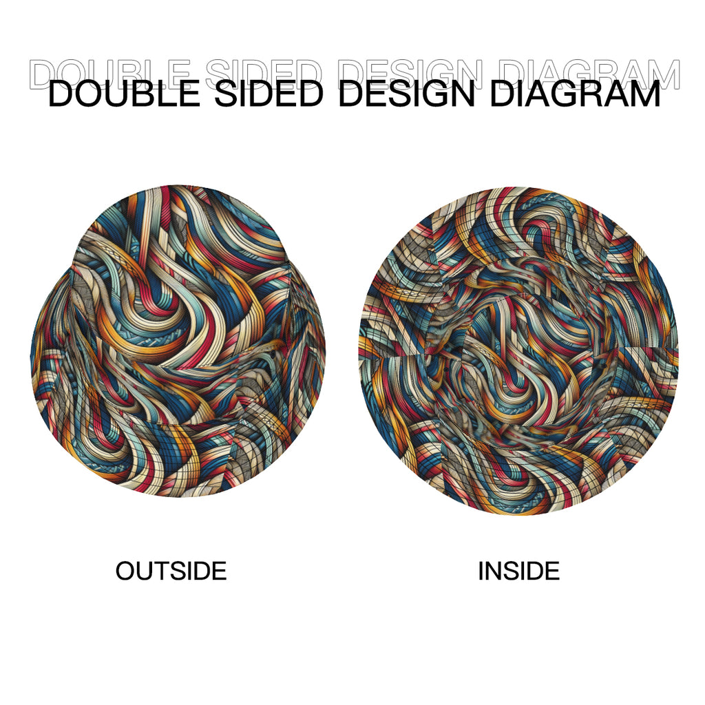 Abstract Double-Sided Unisex Polyester Bucket Hat