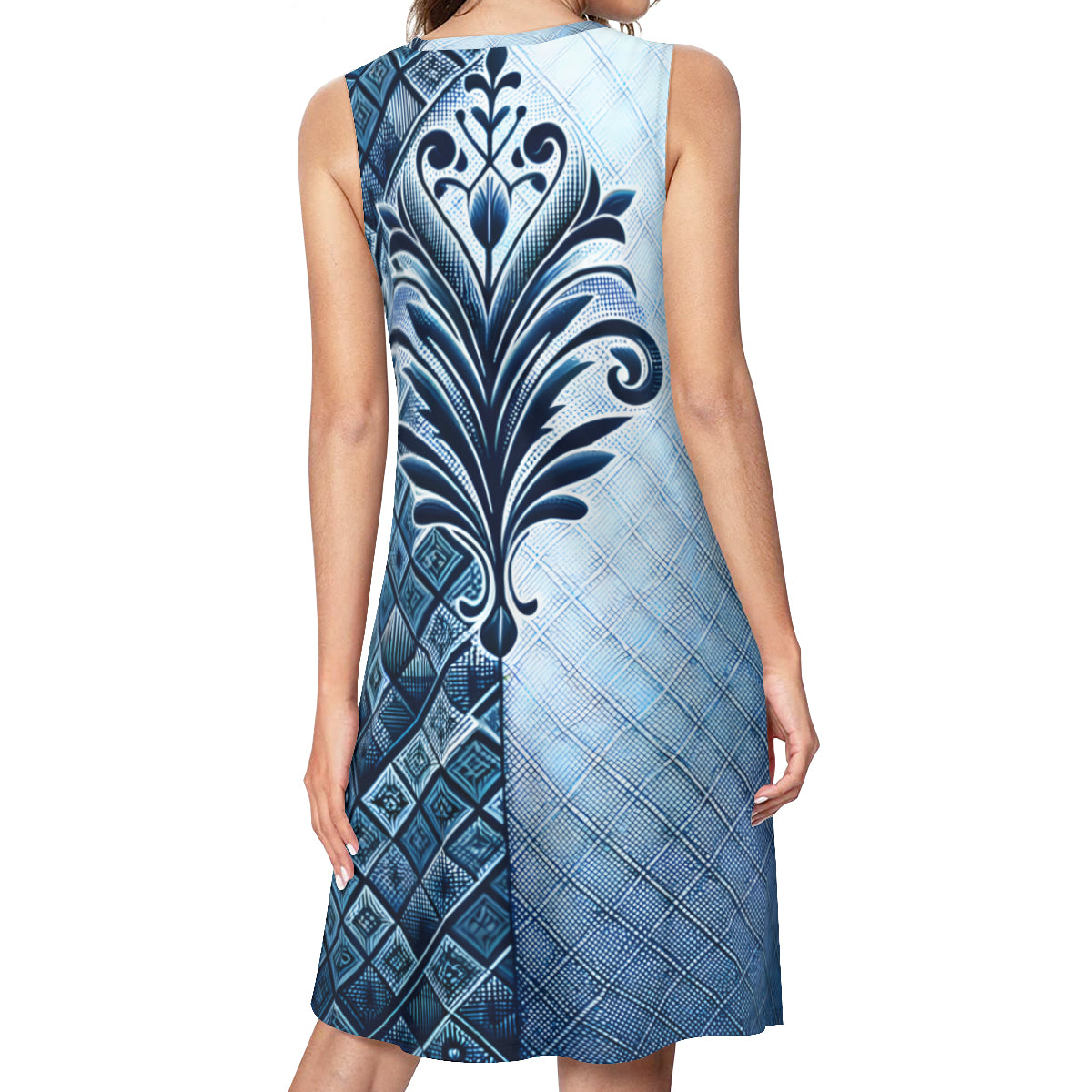 Blue Women's Casual Dress | Polyester