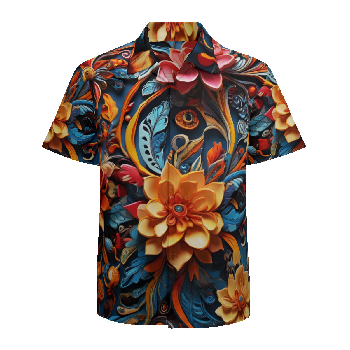 Floral Short Sleeves Men's Shirt