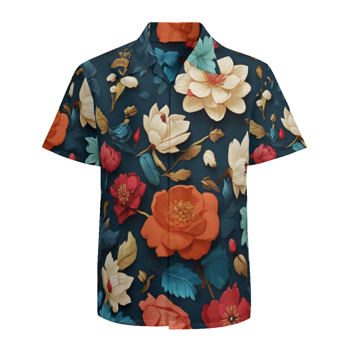 Floral Short Sleeves Men's Shirt