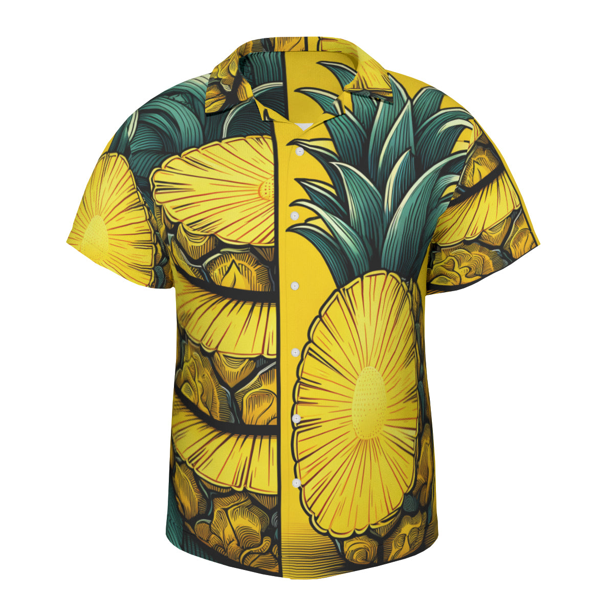 Pineapple Slices Short Sleeves Men's Shirt