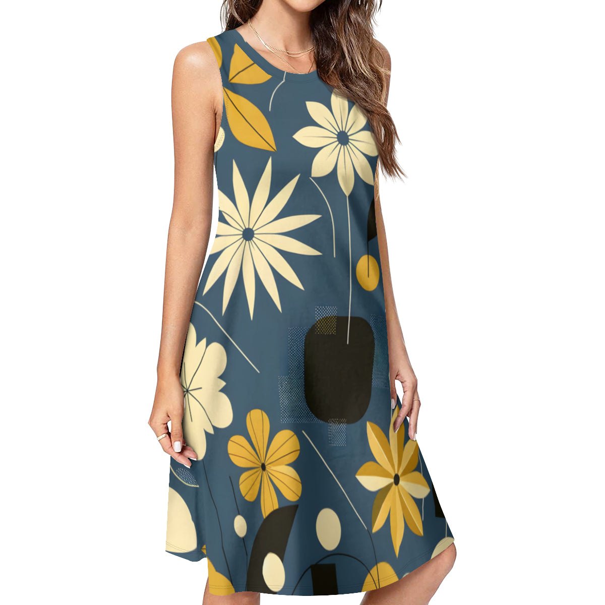 Floral Print Women's Casual Dress | Polyester