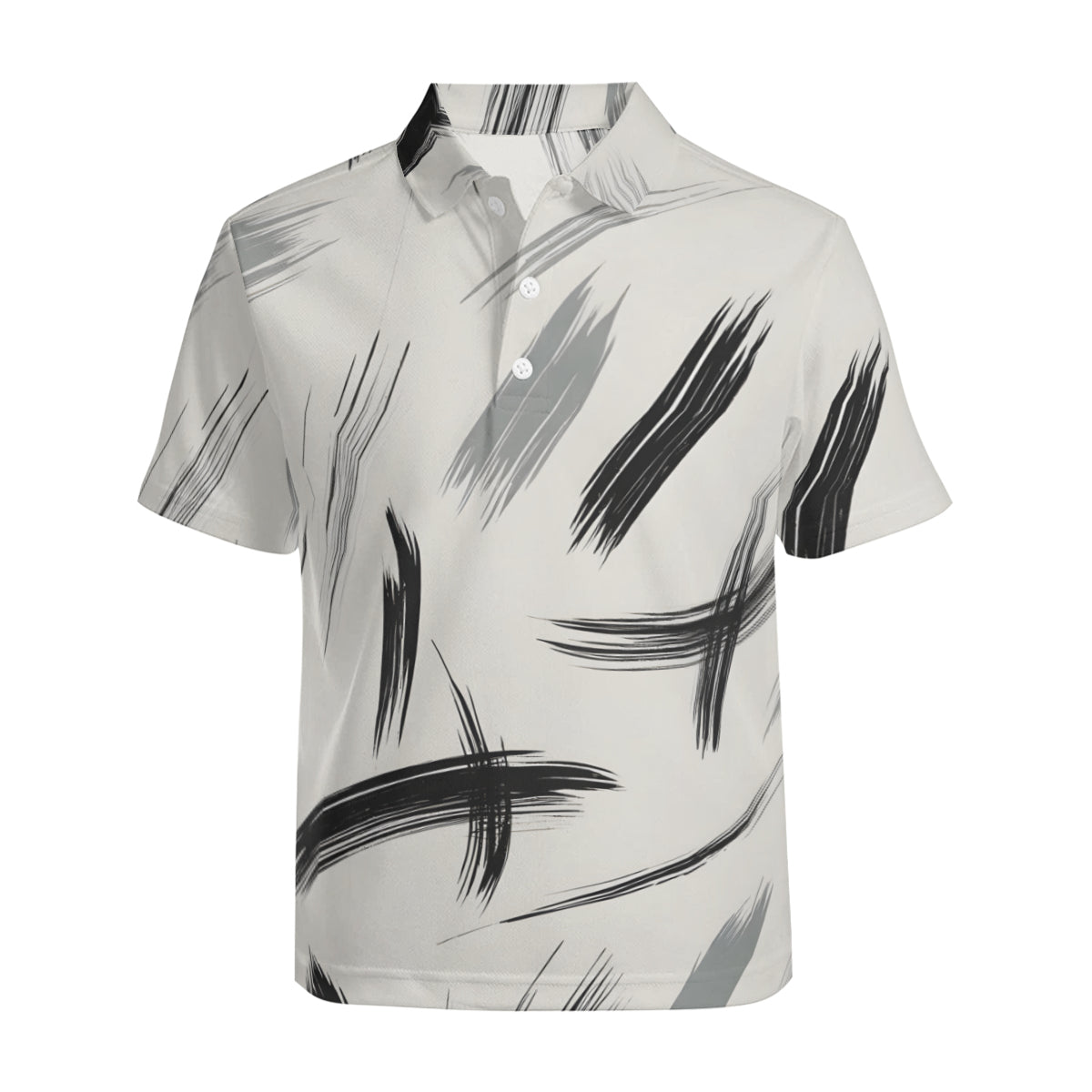 Minimalistic Paint Brush Men's Premium European Size POLO Shirt | 95% Polyester+5% Spandex