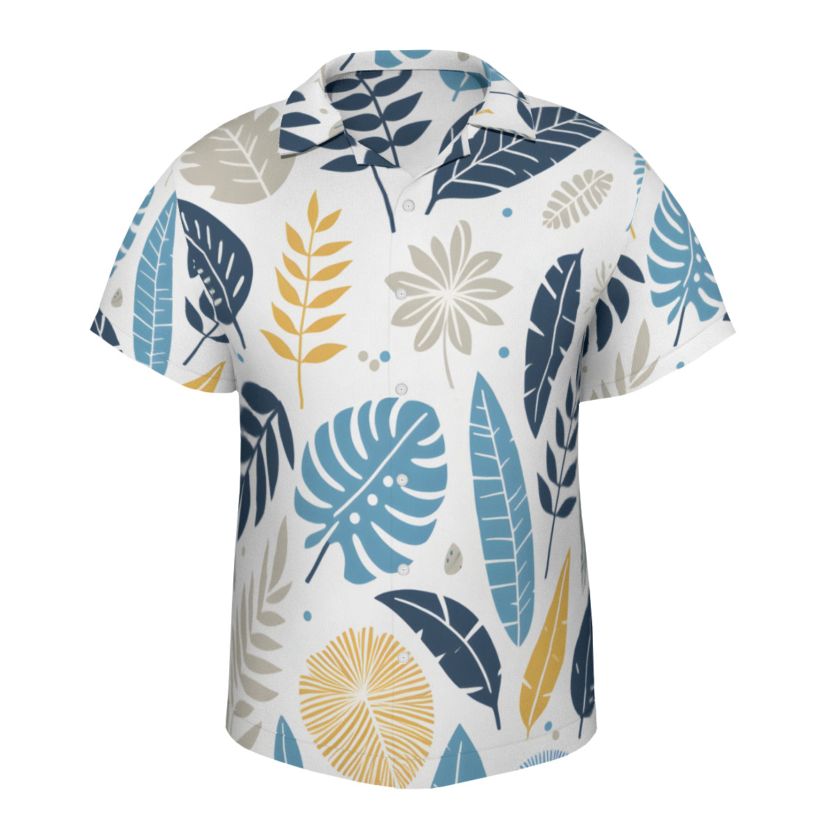 Tropical Leaf Short Sleeves Men's Shirt